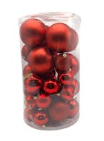 Set de 30 Esferas Navidad Mix Rojas
