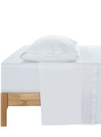 Sábanas 2 Plazas 200 Hilos White Bordada