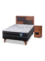 Cama Europea Seven Plus 1.5 Plazas Box + Set Colonia