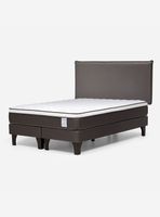 Cama Europea New style 4 2 Plazas Base Dividida + Respaldo Maurice
