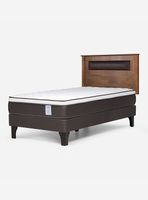Cama Europea New Style 4 Plus 1.5 Plazas + Respaldo Ferrara