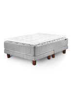 Cama Europea Hybrid Wool 2 Plazas Base Dividida + Topper Down Alternative