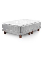 Cama Europea Hybrid Wool Súper King Base Dividida + Topper