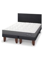 Cama Europea Anatomic King + Respaldo Villarrica Negro
