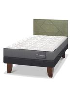 Cama Europea Anatomic 1.5 Plazas + Respaldo Villarrica Olivo