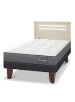 Cama Europea Anatomic 1.5 Plazas + Respaldo Munich Alpino