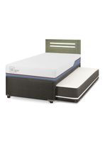 Diván Excellence Plus Black 1.5 Plazas Respaldo Múnich Olivo