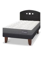 Cama Europea Anatomic 1.5 Plazas + Respaldo Gales Negro