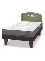Cama Europea Anatomic 1.5 Plazas + Respaldo Gales Olivo