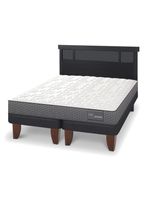 Cama Europea Anatomic King + Respaldo Dublín Negro