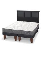 Cama Europea Anatomic King + Respaldo Torino Negro