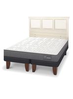 Cama Europea Anatomic 2 Plazas Base Dividida + Respaldo Torino Alpino