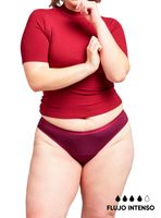 Calzón Menstrual Bikini Flujo Intenso Burdeos