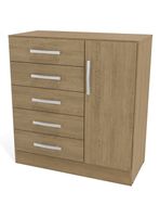 Cómoda Beatriz 5 Cajones 1 Puerta