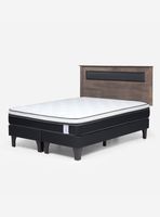 Cama Europea New Style 6 Base Dividida 2 Plazas Respaldo