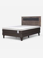 Cama Europea 2 Plazas New Style 4 Plus Base Normal + Respaldo