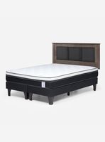 Cama Europea New style 6 2 Plazas Base Dividida + Respaldo