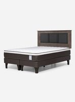Cama Europea New style 4 plus 2 Plazas Base Dividida + Respaldo
