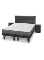 Cama Europea Anatomic King + Set Dublin Gris