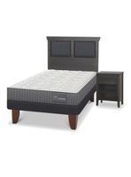 Cama Europea Anatomic 1.5 Plazas Set Torino Gris