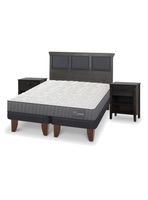 Cama Europea Anatomic King + Set Torino Gris