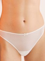 Calzón Clásico Encaje Tul Blanco