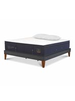 Cama Europea Box Super Premium 2 Plazas Base Normal + Almohadas