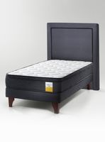 Cama Europea Eurotop 1 Plaza 90x200 cm Base Normal + Respaldo