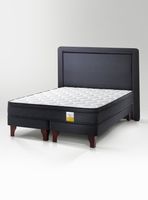 Cama Europea Eurotop 2 Plazas 150x190 cm Base Dividida + Respaldo