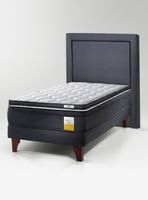 Cama Europea 1.5 Plazas Plus + Topper + Respaldo