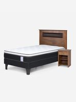Cama New Style 6 1.5 Plazas + Muebles Ferrara