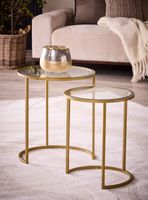 Mesa Lateral Nido Gold Glass