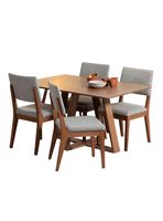Comedor Avena 1.35 Beige + 4 Sillas Ella