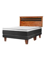 Cama Europea Everest Cobre 2 Plazas Base Dividida Respaldo Mallorca
