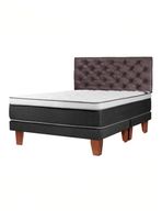 Cama Europea Everest Cobre King Respaldo Capitoné