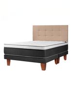 Cama Europea Everest Cobre 2 Plazas Base Dividida Respaldo Aragón