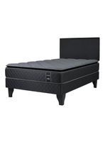 Cama Europea Nuit 1.5 Plazas Base Normal + Respaldo Acolchado