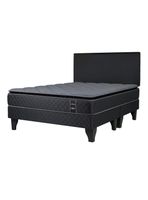 Cama Europea Nuit King Base Dividida + Respaldo Acolchado