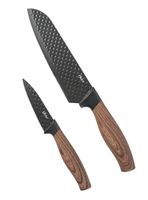 Set de Cuhillos Santoku Negros Gunderson 2 Piezas