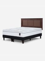 Cama Europea Art 4 King 1.80x2.00 cm Base Dividida + Respaldo Rachel