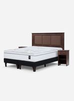 Cama Europea Art 4 2 Plazas 1.50x2.00 cm Base Dividida + Set Rachel