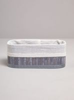 Canasto Tela Bambú Gris 20x10x8 cm