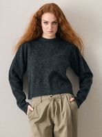 Sweater Tejido Suave Holgado con Lana