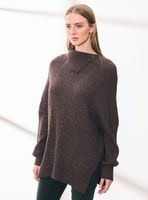 Sweater Tipo Poncho Trenzado