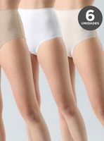 Pack 6 Calzón Alto Algodón Gift Box