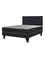 Cama Europea Apolo Black 2 Plazas x190 cm + Respaldo Nuit