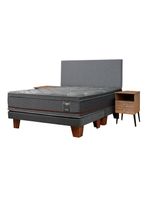 Cama Europea Everest Copper King Base Dividida con Respaldo y Veladores