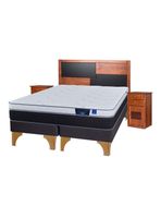 Cama Europea Nexus 2 Plazas Box Base Dividida + Set de Muebles Colonia