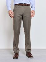 Pantalón Vestir Slim Fit Lana Polyester Beige Medio