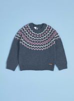 Sweater con Greca Rosadas
